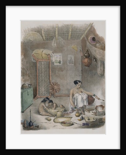 The interior of a hut in Bengal by Anonymous