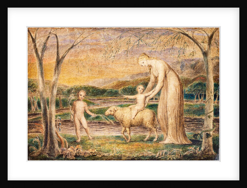 The Christ Child Riding on a Lamb by William Blake