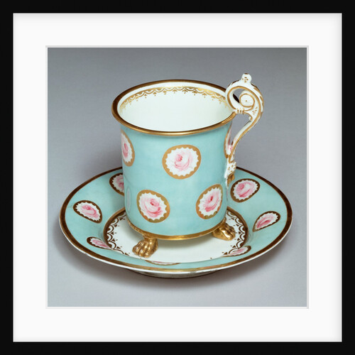 Chocolate cup and saucer by William Billingsley