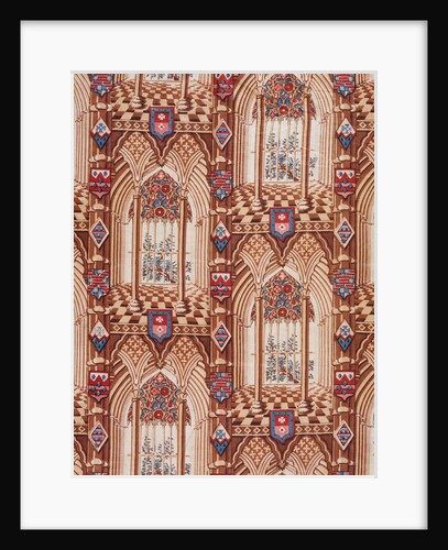 Furnishing Fabric with Gothic Windows. England, c. 1830-40 by Unknown