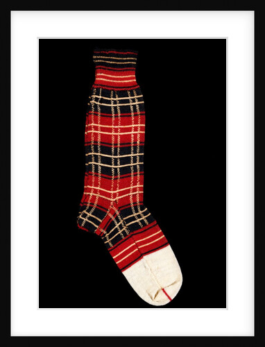 Child's tartan sock by W. H. Morley