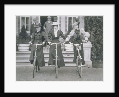 Three Women on Bikes by Unknown