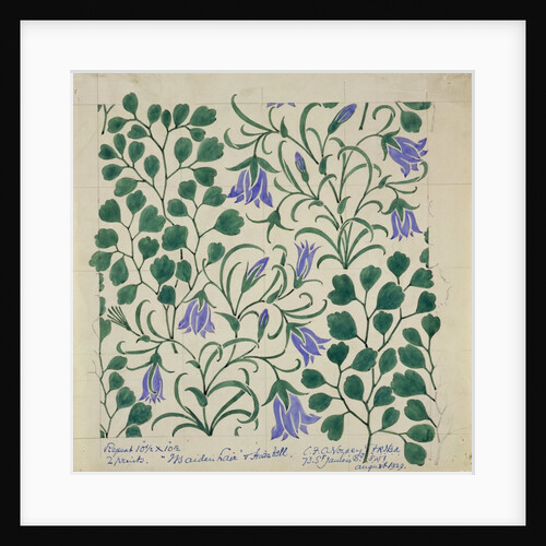 Maidenhair and Harebell textile design by Charles Francis Annesley Voysey
