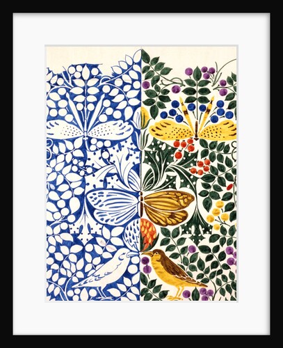 Butterflies and birds design by Charles Francis Annesley Voysey