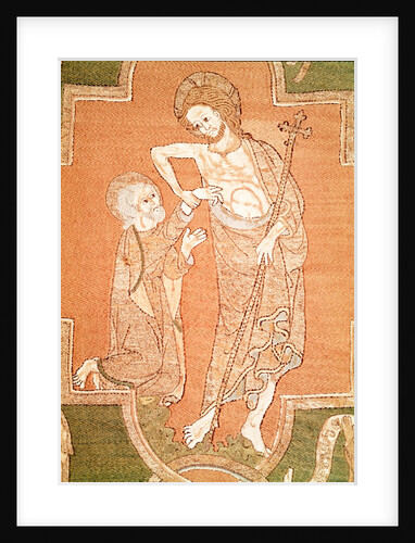 The Syon Cope, detail showing  St Thomas Placing His  Fingers in Christ's Wounds. England, early 14th century by Anonymous