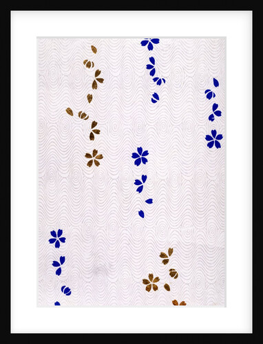 Blue and Gold Cherry Blossom on a Pond. Japan, 19th century by Unknown