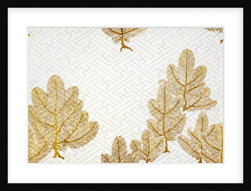 Gold fir trees paper by Unknown