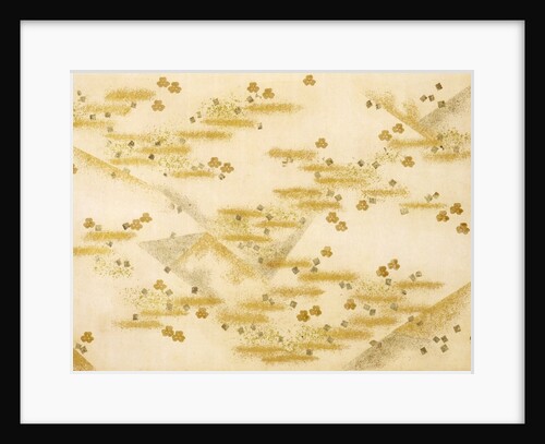 Cherry blossoms and squares paper by Unknown