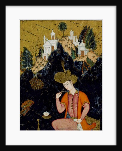 Persian prince seated on throne. India, 1600 by Unknown