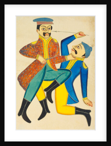 Two men fighting by Unknown