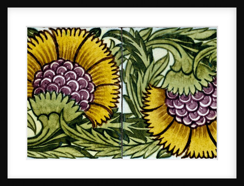Sunflowers, tile design by William Frend De Morgan