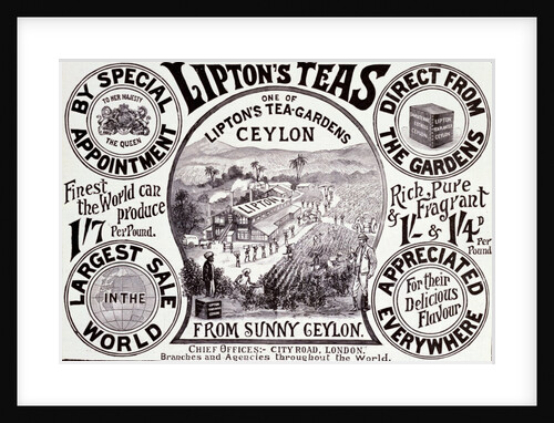 Advertisement for Lipton's Teas by Anonymous