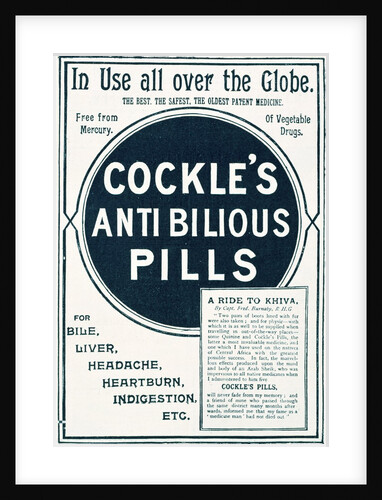 Advertisement for Cockle's Anti-Bilious Pills by Anonymous
