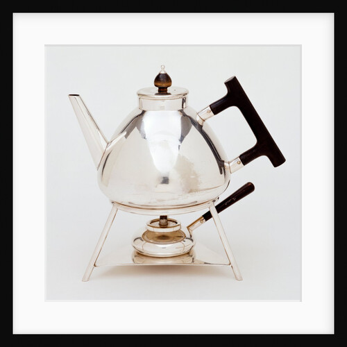 Tea kettle and stand by Christopher Dresser