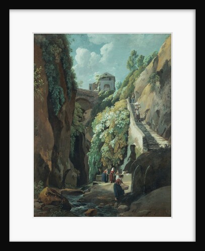 View in the Island of Capri, with Women washing Clothes by Ramsey Richard Reinagle