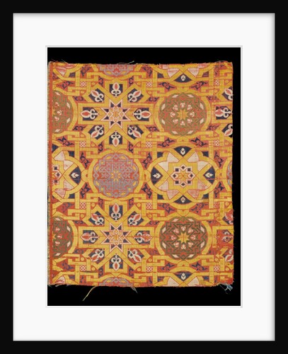 Interlaced stars and rosettes textile by Unknown