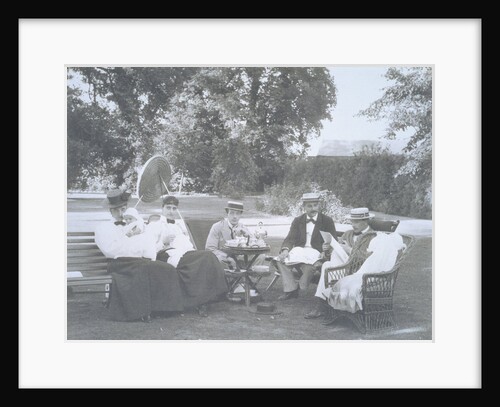 An English family taking tea on the Lawn by Unknown