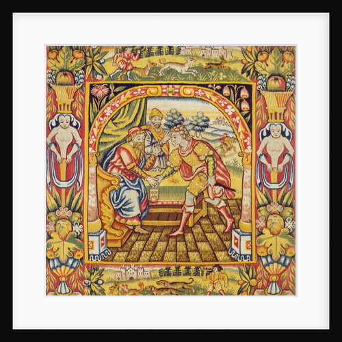 The Prodigal Son cushion cover by Sheldon Tapestry Workshops