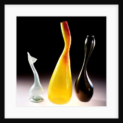 Perfume sprinkler and two vases by Unknown