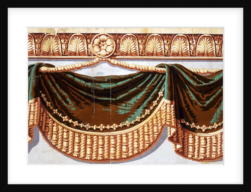 Wallpaper frieze with drapes by Thomas Avery