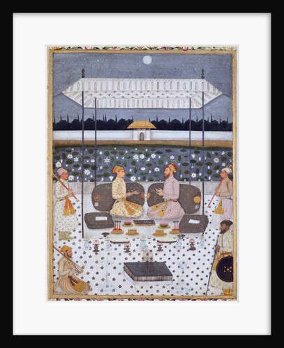 Princes Seated Next to a River in the Moonlight. Murshidabad, India, 18th century by Unknown