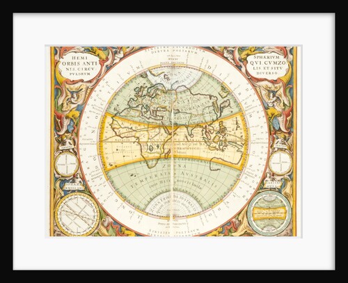 Map of The World by Andreµ  Cellarius