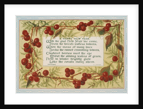 Victorian Christmas Card. England, 19th century by Anonymous