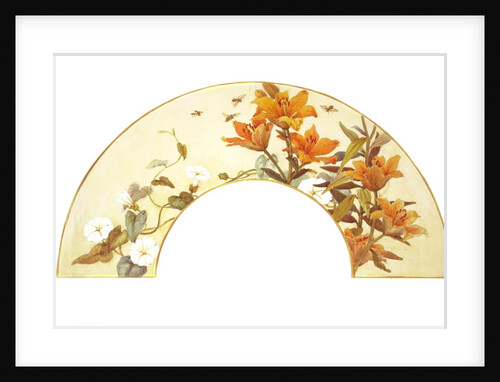 Floral fan design by Charlotte Home Spiers