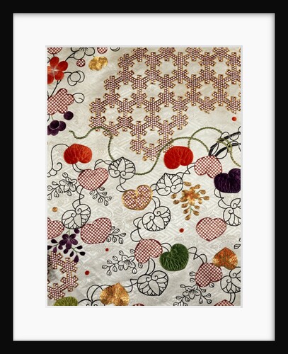 Hollyhocks and Snowflakes. Japan, late 19th century by Unknown