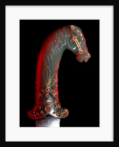 Dagger and scabbard, detail. India, late 17th century by Unknown