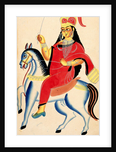 The Rani of Jhansi on Horseback. Calcutta, India, late 19th century by Unknown