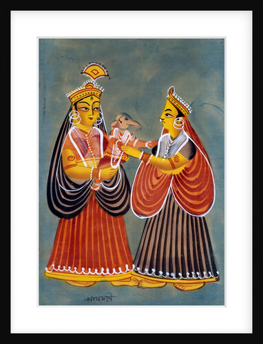 Parvati taking her son Ganesha to her father's house. Calcutta, India, mid-19th century by Unknown