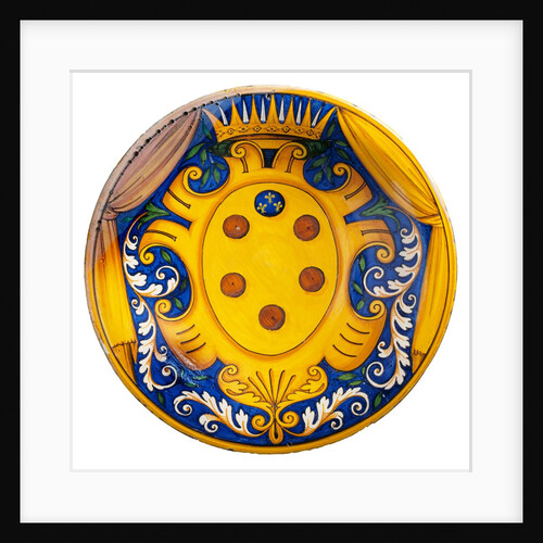Dish depicting the coat of arms of House of Medici. Caffaggio, Italy, late 16th century by Unknown