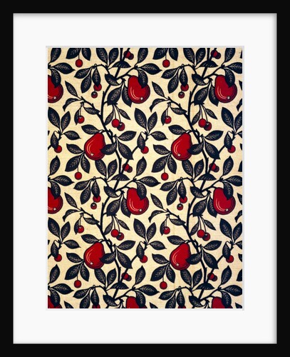Pears and Cherries furnishing fabric by Bruce James Talbert