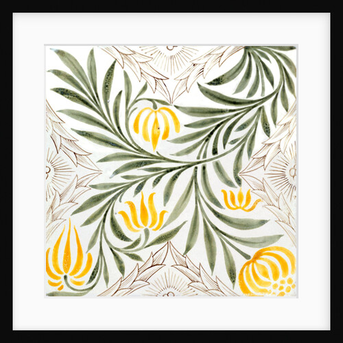 Floral spray tile by Kate Faulkner