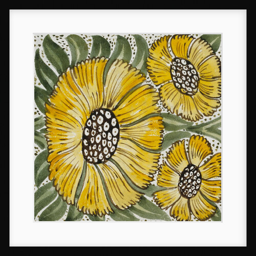 Yellow flowers by William Frend De Morgan