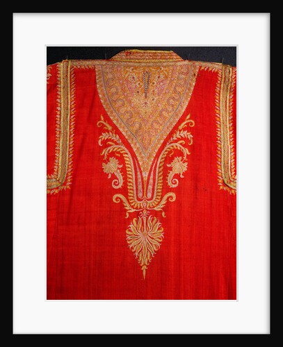 Costume textile with paisley design detail of panel on back by Unknown