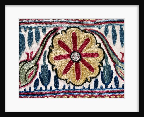 Embroidered textile, detail. Gujarat, India, early 20th century by Unknown