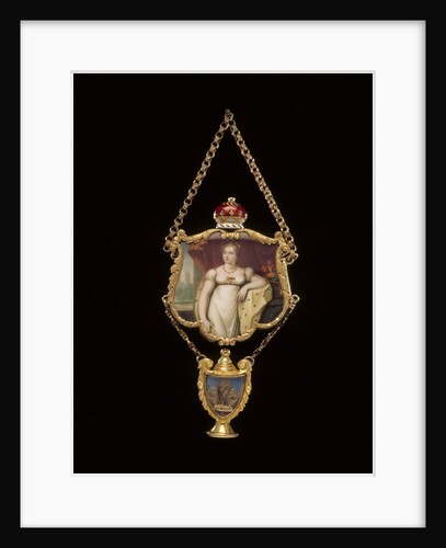 Pendant with a miniature portrait of Princess Charlotte by Charlotte Jones