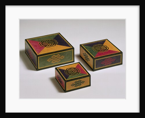 Group of three square boxes by Jin-sun Kim
