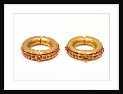 Pair of bangles set with rubies by Unknown