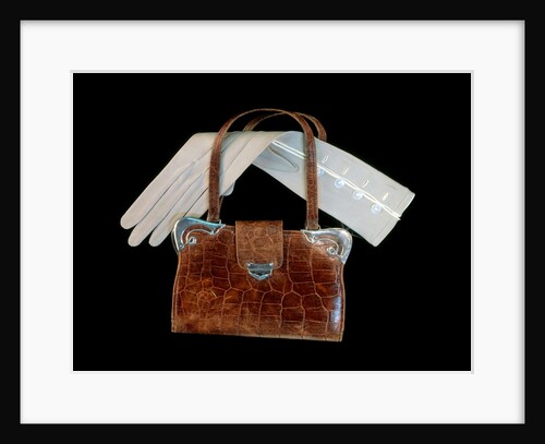 Handbag and glove by Unknown