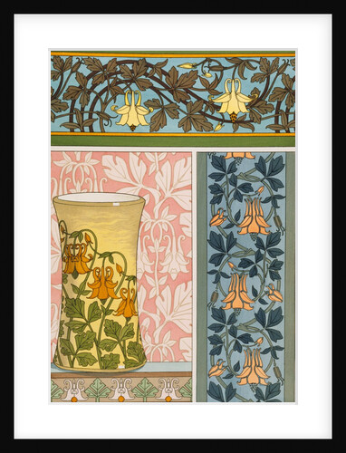 Columbines in ornament by Eugene Grasset