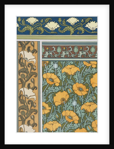 Poppies wallpaper by Eugene Grasset