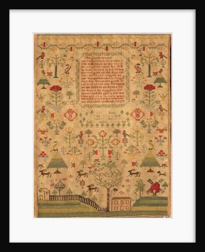 The Lord's Prayer Sampler. England, 1752 by Elizabeth Cridland
