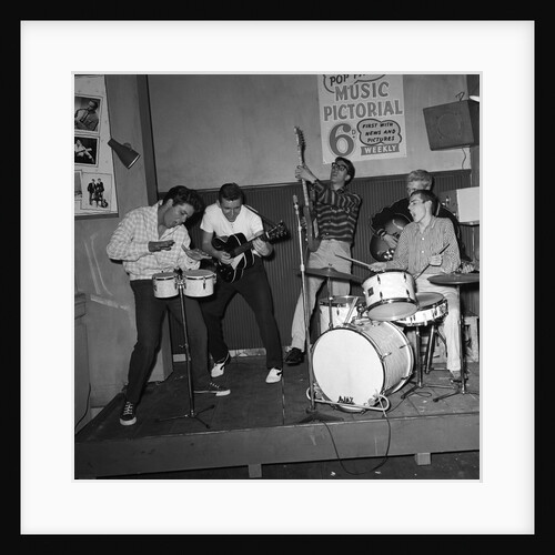 Cliff Richard and the Shadows during the filming of Expresso Bongo by Harry Hammond