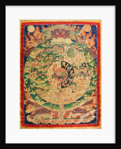 Tangka, The Wheel of Life. Tibet, 20th century by Anonymous