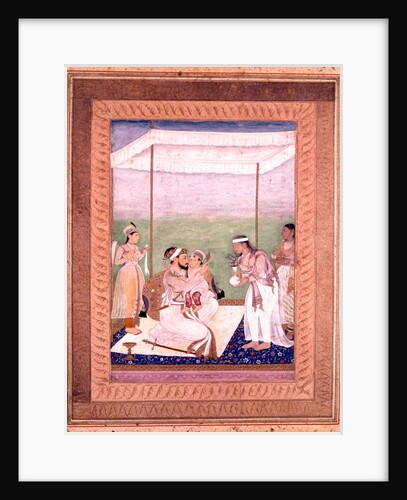 Shah Jahan with one of his sons by Unknown