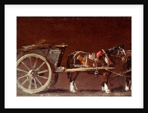 A cart & two horses by John Constable