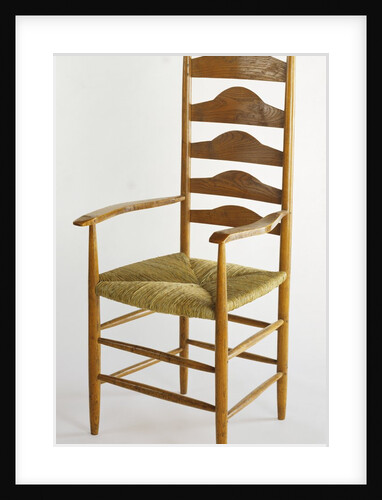 Ladder backed armchair by Ernest William Gimson